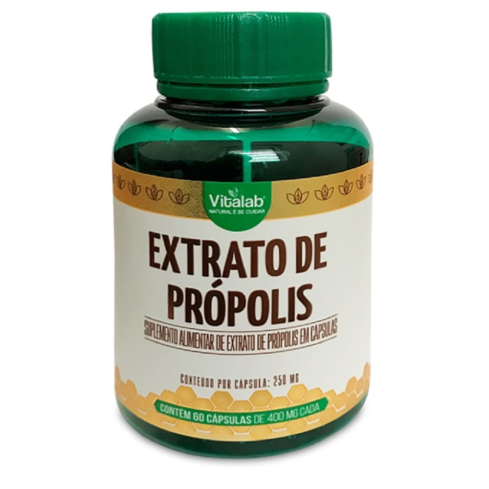 Extrato de Própolis - 60 cápsulas - Vitalab - Artesanal